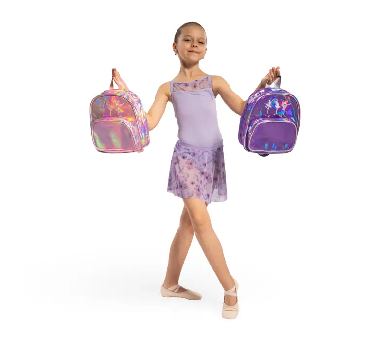 Bloch Ballerina Backpack, dúhový dievčenský batoh  - Dúhová fialová