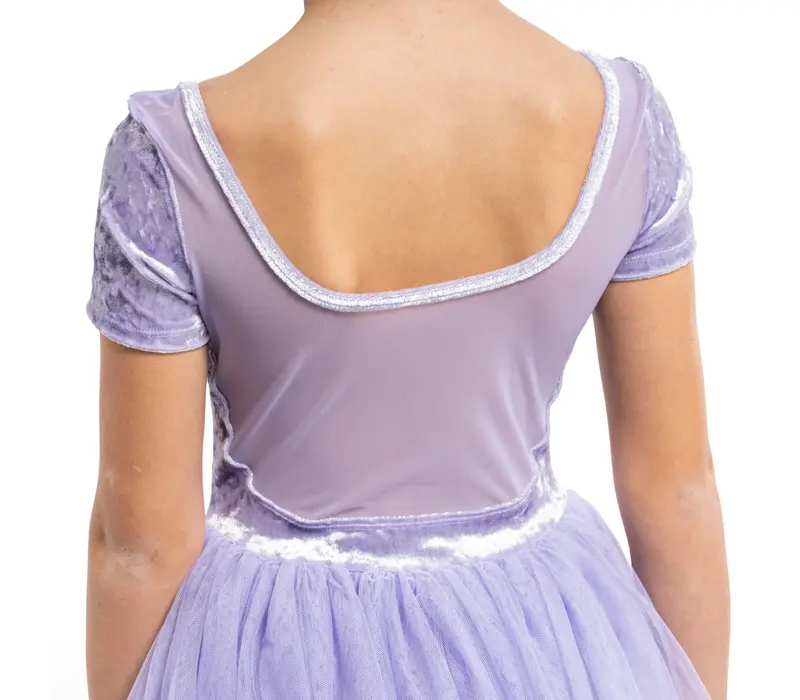 Bloch cap sleeve tutu leoard, dres pre dievčatá s tutu sukničkou  - Orgovánová lilac Bloch