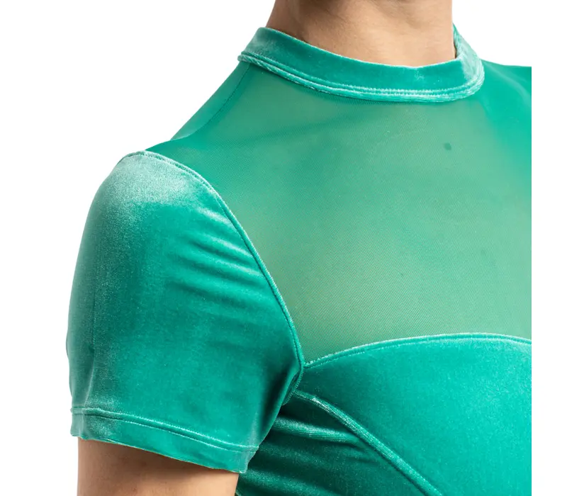 Bloch Gia cap sleeve leotard, dres pre dámy  - Emerald Bloch