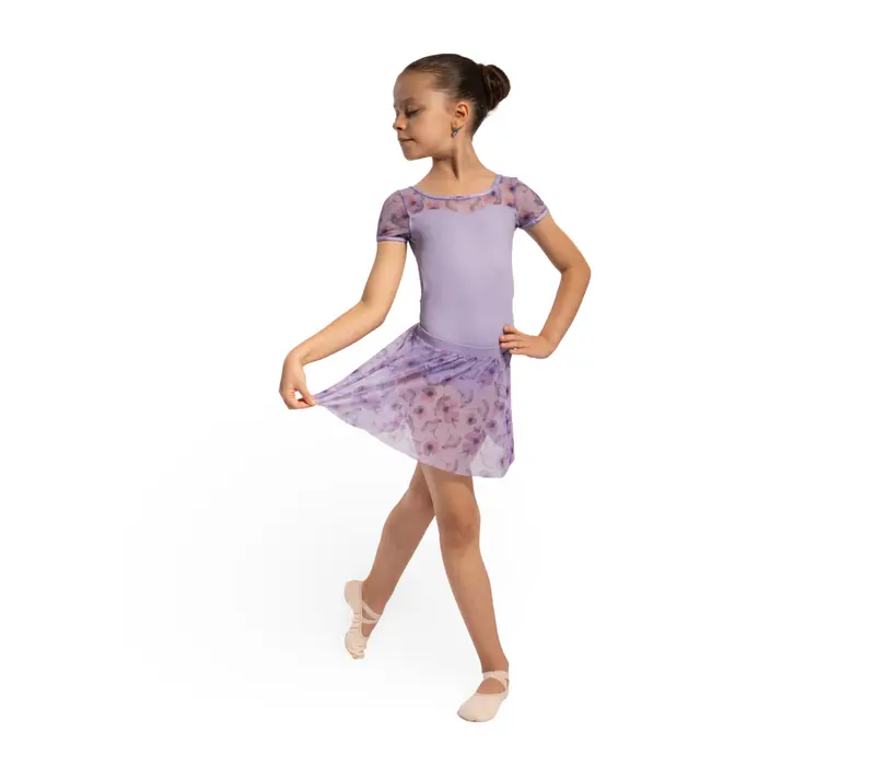 Bloch Remi Floral, dievčenský dres  - Orgovánová lilac Bloch