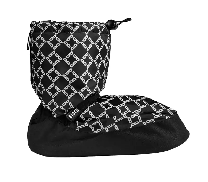 Bloch crazy printed booties, zahrievacia obuv  - Čierna diamond Bloch