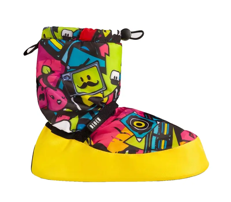 Bloch crazy booties, zahrievacia obuv pre deti - Sticker Print Bloch