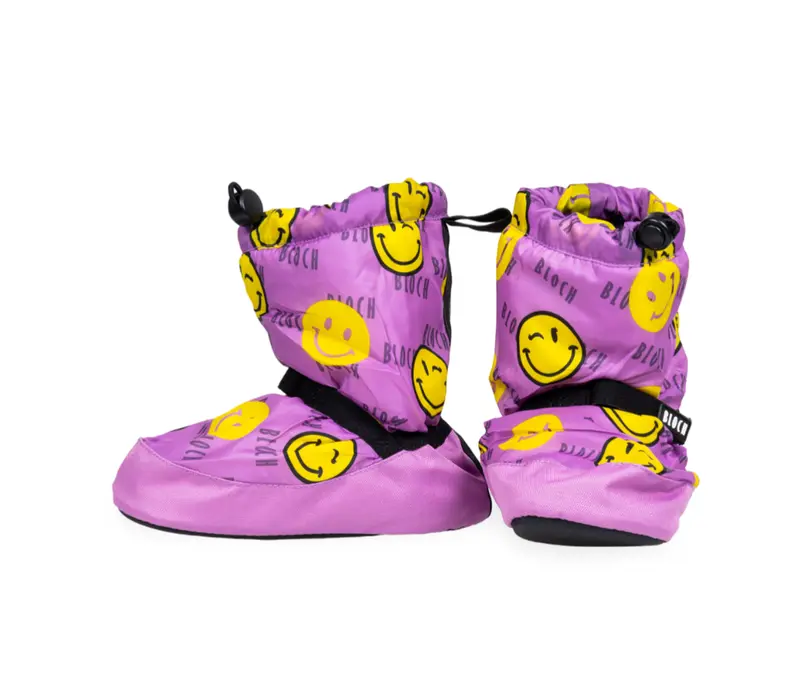 Bloch crazy booties, zahrievacia obuv pre deti - Smiley Print Bloch