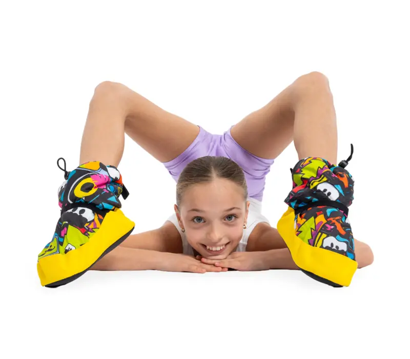 Bloch crazy booties, zahrievacia obuv pre deti - Sticker Print Bloch