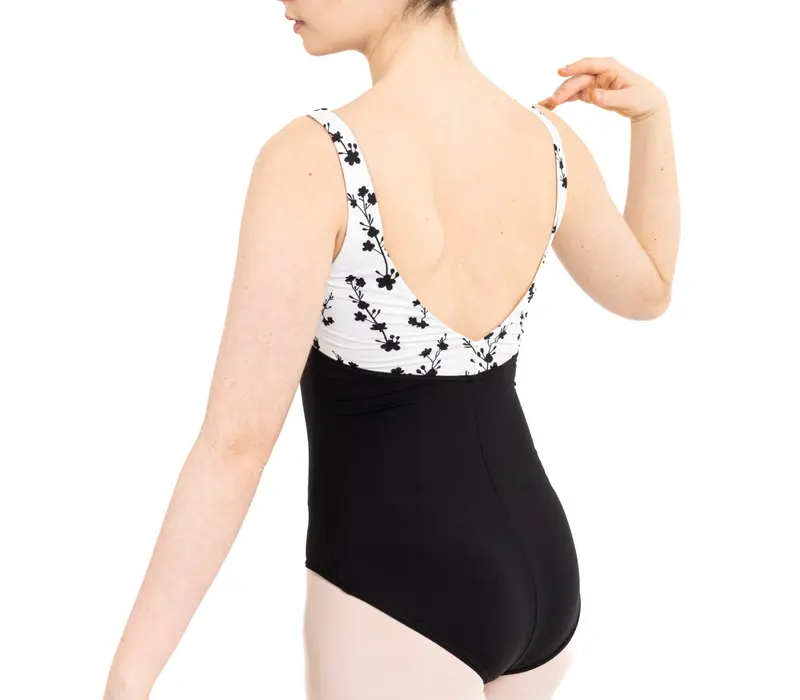 Capezio C´Est La Vie Étoile leotard, dámsky dres na hrubšie ramienka - Cascading Florals Capezio