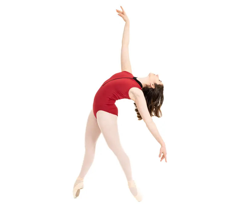 Capezio C´Est La Vie La Belle, dámsky dres so zapínaním ku krku - Červená scarlet Capezio