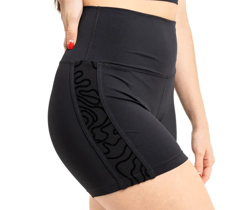 Capezio Bella Notte Vita Side Panel Short, šortky pre dámy - Čierna