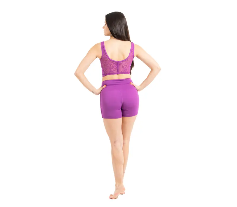 Capezio Bella Notte Vita Side Panel Short, šortky pre dámy - Hyacintová fialová 