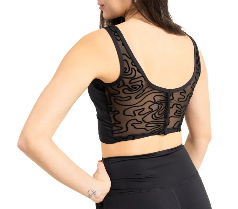 Capezio Bella Notte Dolce Tank, dámsky top - Čierna