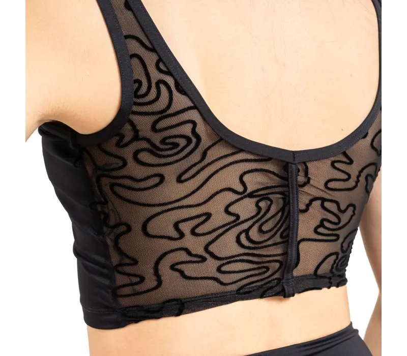 Capezio Bella Notte Dolce Tank, dámsky top - Čierna