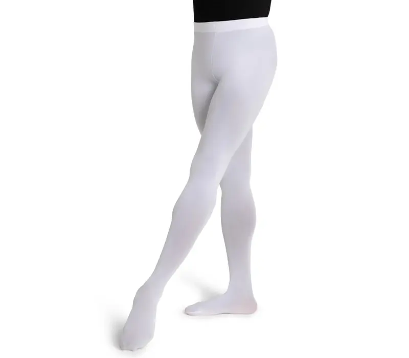 Capezio Ultra Soft tight self knit, dámske pančucháče s celým chodidlom - Biela