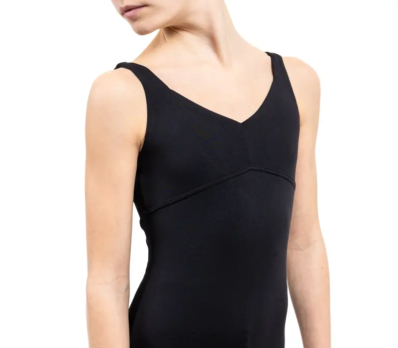 Capezio Cest La Vie Étoile Leotard, dievčenský dres na hrubšie ramienká - Čierna