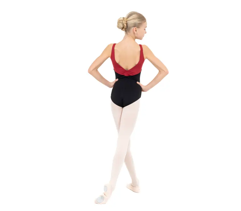 Capezio Cest La Vie Étoile Leotard, dievčenský dres na hrubšie ramienká - Červená scarlet Capezio