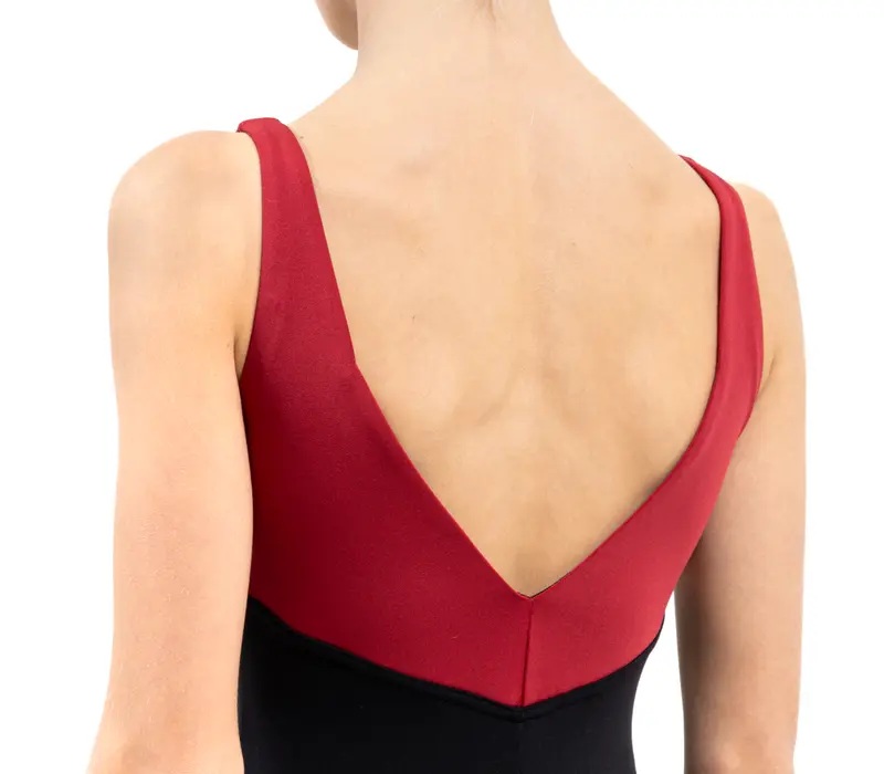 Capezio Cest La Vie Étoile Leotard, dievčenský dres na hrubšie ramienká - Červená scarlet Capezio