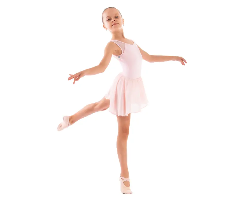 Capezio Star Mars Mesh back leotard, detský dres na hrubé ramienka  - Ružová- pink