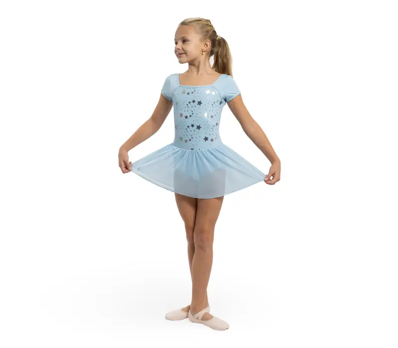 Capezio Star Struck, dres so sukničkou  - Modrá svetlo Capezio