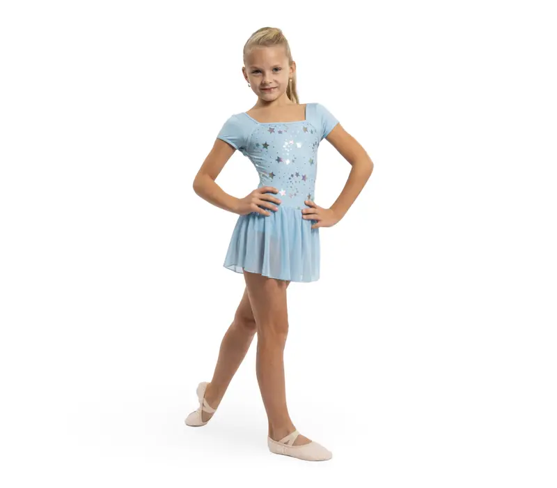 Capezio Star Struck, dres so sukničkou  - Modrá svetlo Capezio